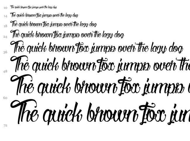 Serval font waterfall